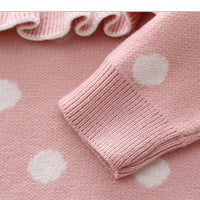 Load image into Gallery viewer, 2 Pieces Set Baby Kid Girls Polka dots Crochet Sweaters And Skirts Wholesale 220823128
