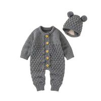 Load image into Gallery viewer, Baby Unisex Solid Color Crochet Jumpsuits Wholesale 220823158
