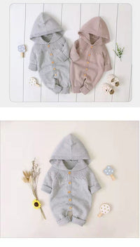 Load image into Gallery viewer, Baby Unisex Solid Color Crochet Jumpsuits Wholesale 220823158
