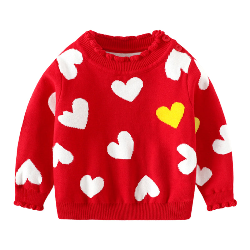 Baby Kid Girls Love heart Sweaters Knitwear Wholesale 220823160