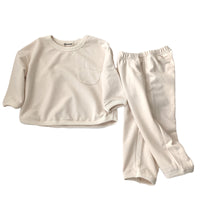 Load image into Gallery viewer, 2 Pieces Set Baby Kid Girls Boys Solid Color Tops And Pants Wholesale 22082324
