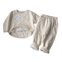 Load image into Gallery viewer, 2 Pieces Set Baby Kid Girls Boys Solid Color Tops And Pants Wholesale 22082324
