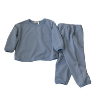 Load image into Gallery viewer, 2 Pieces Set Baby Kid Girls Boys Solid Color Tops And Pants Wholesale 22082324
