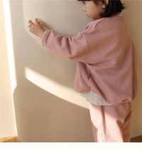 Load image into Gallery viewer, 2 Pieces Set Baby Kid Girls Boys Solid Color Tops And Pants Wholesale 22082324
