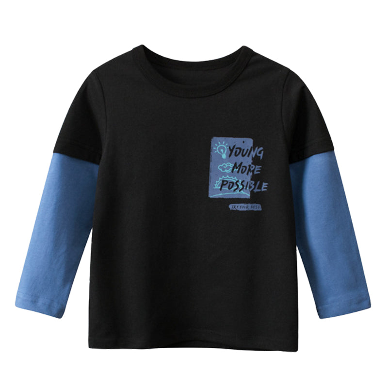 Baby Kid Boys Letters Print Tops Wholesale 220823347