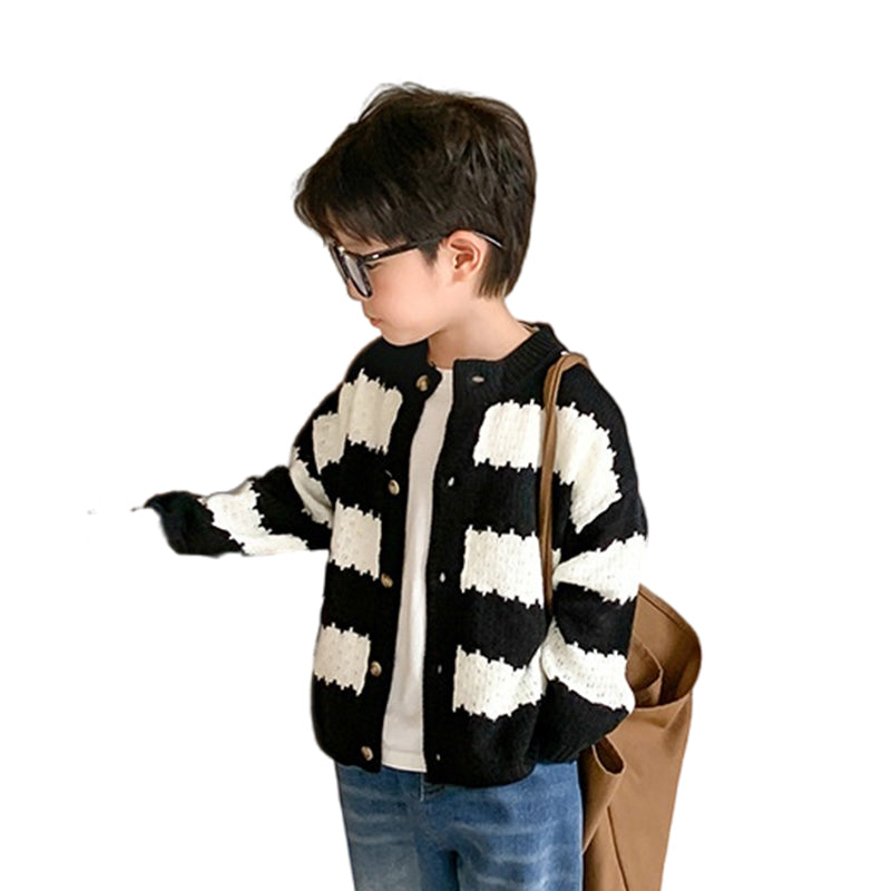 Baby Kid Boys Striped Cardigan Wholesale 220823443