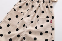 Load image into Gallery viewer, 2 Pieces Set Baby Kid Girls Solid Color Shirts And Polka dots Jumpsuits Wholesale 220823471
