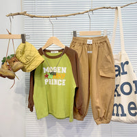 Load image into Gallery viewer, Baby Kid Boys Letters Color-blocking Tops Wholesale 220823478
