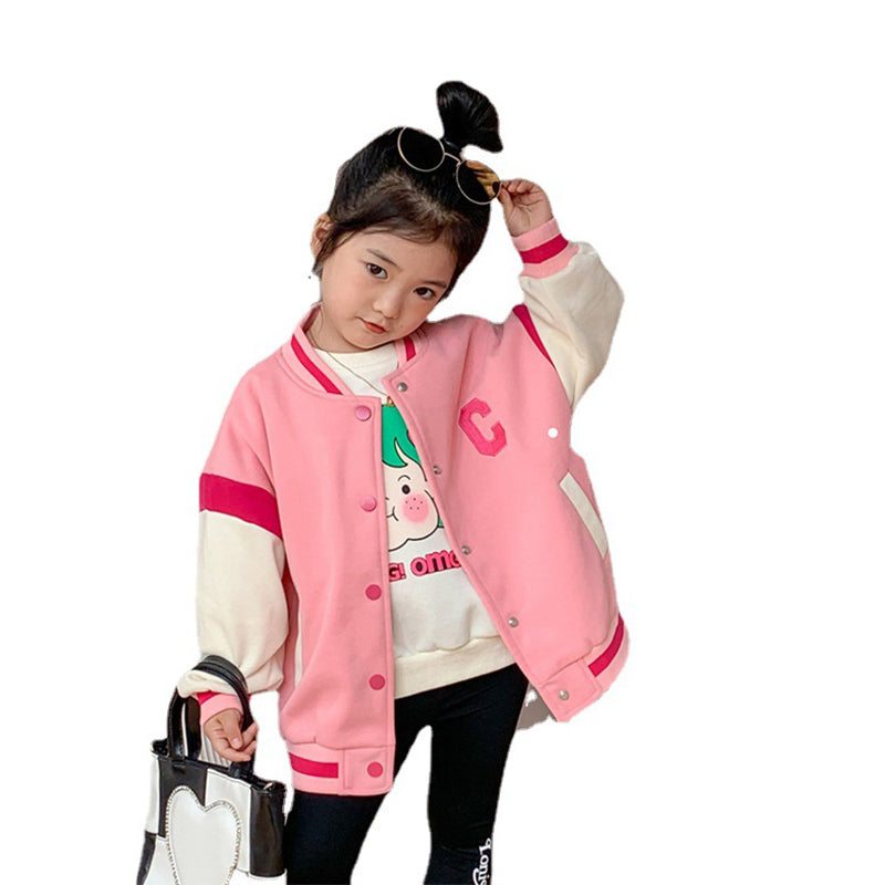 Baby Kid Girls Embroidered Alphabet Jackets Outwears Wholesale 220823588