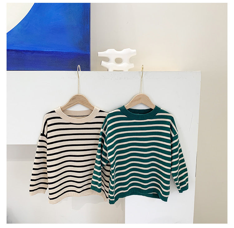 Baby Kid Unisex Striped Sweaters Wholesale 22082395