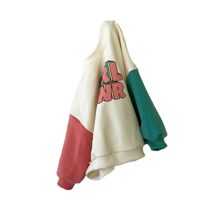 Baby Unisex Letters Color-blocking Hoodies Swearshirts Wholesale 220824133