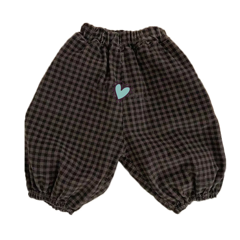 Baby Unisex Checked Pants Wholesale 220824231