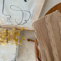 Load image into Gallery viewer, Baby Kid Girls Solid Color Crochet Vests Waistcoats Knitwear Wholesale 220824302
