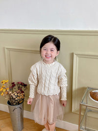 Load image into Gallery viewer, Baby Kid Girls Solid Color Crochet Vests Waistcoats Knitwear Wholesale 220824302
