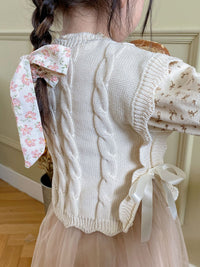 Load image into Gallery viewer, Baby Kid Girls Solid Color Crochet Vests Waistcoats Knitwear Wholesale 220824302
