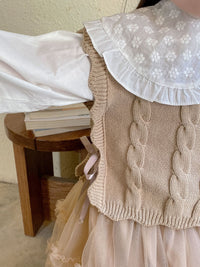 Load image into Gallery viewer, Baby Kid Girls Solid Color Crochet Vests Waistcoats Knitwear Wholesale 220824302
