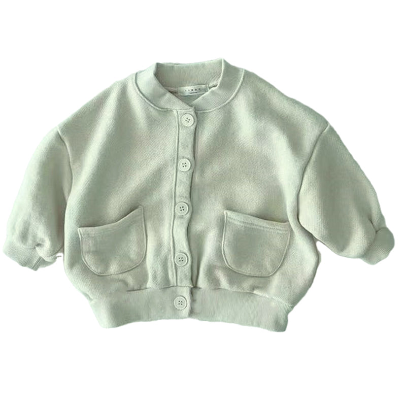 Baby Unisex Solid Color Expression Jackets Outwears Wholesale 220824306