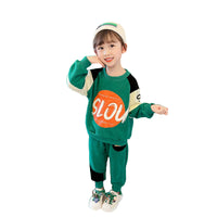 Load image into Gallery viewer, 2 Pieces Set Baby Kid Girls Color-blocking Hoodies Swearshirts And Pants Wholesale 220824365
