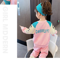 Load image into Gallery viewer, 2 Pieces Set Baby Kid Girls Color-blocking Hoodies Swearshirts And Pants Wholesale 220824365
