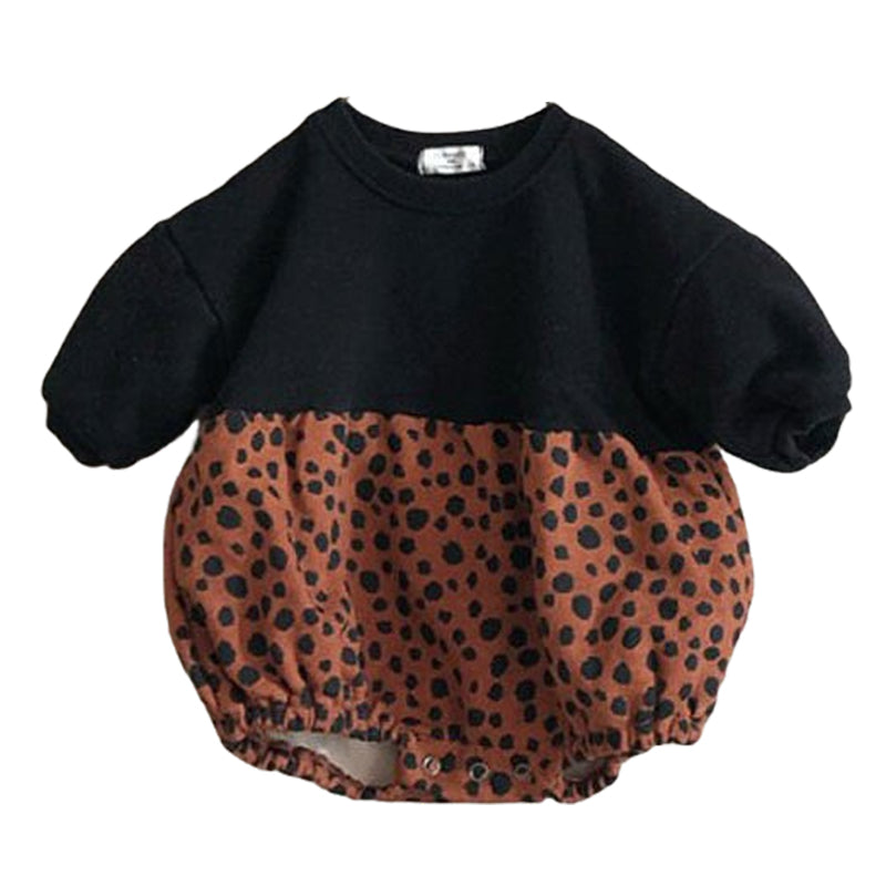 Baby Unisex Color-blocking Leopard print Rompers Wholesale 22082481