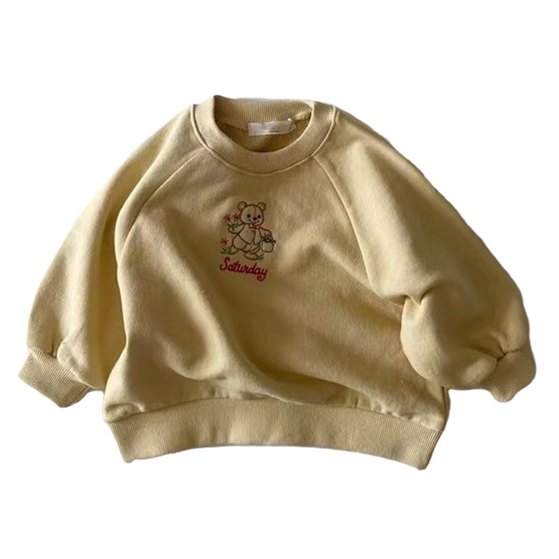 Baby Unisex Animals Cartoon Embroidered Hoodies Swearshirts Wholesale 22082495