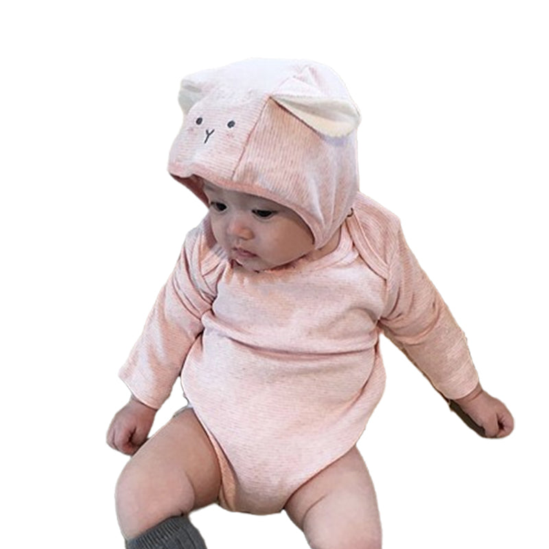 Baby Unisex Striped Rompers And Hats Wholesale 22082499