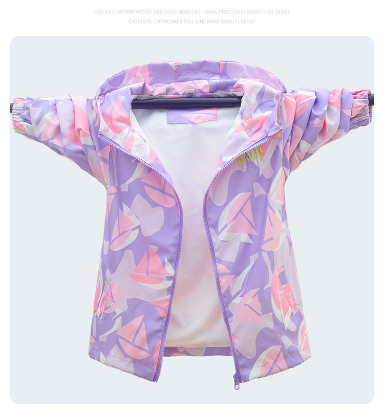 Kid Big Kid Girls Tie Dye Embroidered Jackets Outwears Wholesale 220829104
