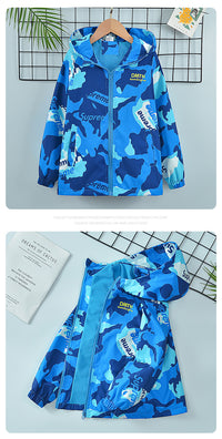 Load image into Gallery viewer, Kid Big Kid Boys Letters Camo Jackets Outwears Wholesale 220829112
