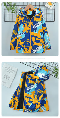 Load image into Gallery viewer, Kid Big Kid Boys Letters Camo Jackets Outwears Wholesale 220829112
