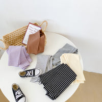 Load image into Gallery viewer, Baby Kid Girls Solid Color Striped Pants Wholesale 220829142
