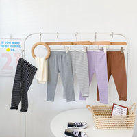 Load image into Gallery viewer, Baby Kid Girls Solid Color Striped Pants Wholesale 220829142
