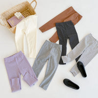 Load image into Gallery viewer, Baby Kid Girls Solid Color Striped Pants Wholesale 220829142
