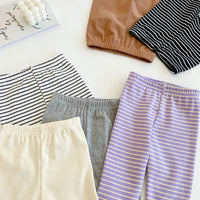 Load image into Gallery viewer, Baby Kid Girls Solid Color Striped Pants Wholesale 220829142

