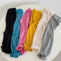 Load image into Gallery viewer, Baby Kid Girls Solid Color Muslin&amp;Ribbed Pants Leggings Wholesale 220829414
