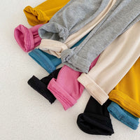 Load image into Gallery viewer, Baby Kid Girls Solid Color Muslin&amp;Ribbed Pants Leggings Wholesale 220829414
