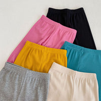 Load image into Gallery viewer, Baby Kid Girls Solid Color Muslin&amp;Ribbed Pants Leggings Wholesale 220829414

