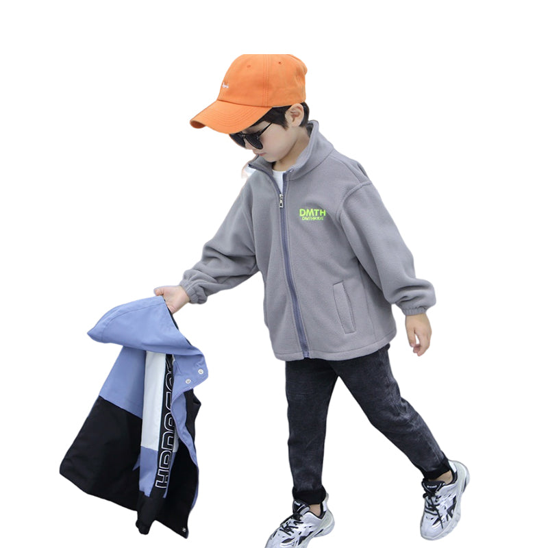 Kid Big Kid Boys Color-blocking Jackets And Solid Color Outwears Wholesale 22082958