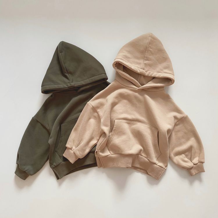 Baby Kid Unisex Solid Color Hoodies Swearshirts Wholesale 22082973