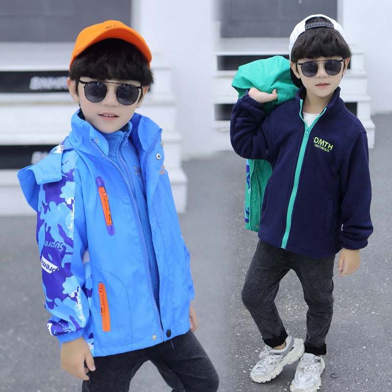 Kid Big Kid Boys Letters Camo Jackets Outwears Wholesale 22082981