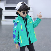 Load image into Gallery viewer, Kid Big Kid Boys Letters Camo Jackets Outwears Wholesale 22082981
