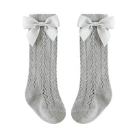 Load image into Gallery viewer, Girls Solid Color Bow Accessories Socks Wholesale 220831111
