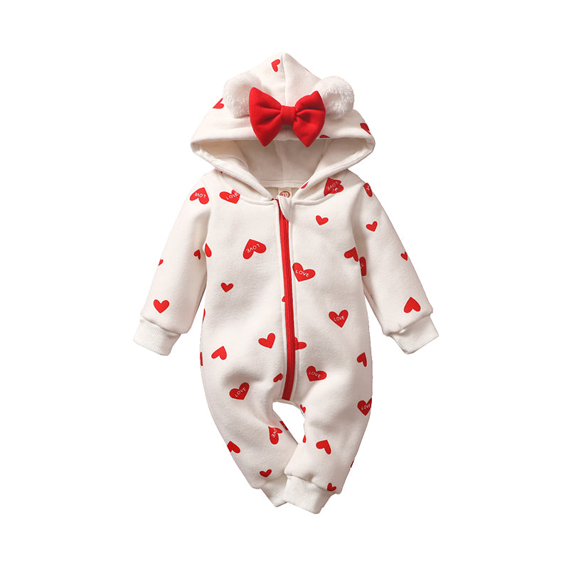 Baby Unisex Love heart Cartoon Bow Jumpsuits Wholesale 220831143