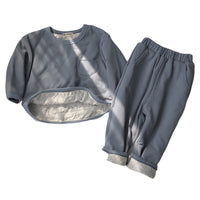 Load image into Gallery viewer, 2 Pieces Set Baby Kid Unisex Solid Color Hoodies Swearshirts And Pants Wholesale 220831166
