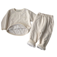 Load image into Gallery viewer, 2 Pieces Set Baby Kid Unisex Solid Color Hoodies Swearshirts And Pants Wholesale 220831166
