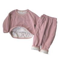 Load image into Gallery viewer, 2 Pieces Set Baby Kid Unisex Solid Color Hoodies Swearshirts And Pants Wholesale 220831166
