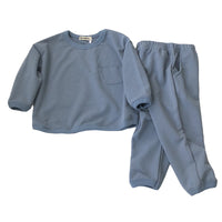 Load image into Gallery viewer, 2 Pieces Set Baby Kid Unisex Solid Color Hoodies Swearshirts And Pants Wholesale 220831166
