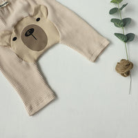 Load image into Gallery viewer, Baby Unisex Cartoon Muslin&amp;Ribbed Print Pants Wholesale 220831172

