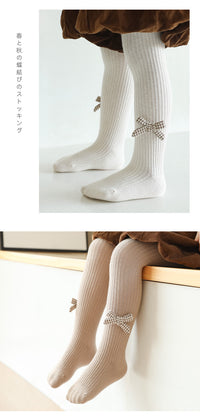Load image into Gallery viewer, Baby Kid Girls Bow Muslin&amp;Ribbed Accessories Socks Wholesale 220831176
