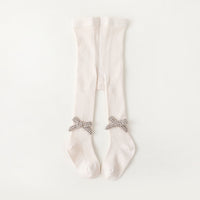 Load image into Gallery viewer, Baby Kid Girls Bow Muslin&amp;Ribbed Accessories Socks Wholesale 220831176
