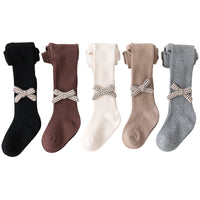 Load image into Gallery viewer, Baby Kid Girls Bow Muslin&amp;Ribbed Accessories Socks Wholesale 220831176
